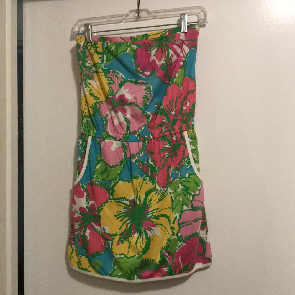 Lilly Pulitzer romper dress strapless Cover-up